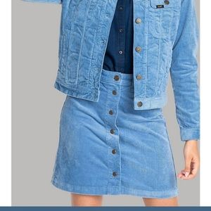 ISO Lee Corduroy A-Line Skirt frost blue